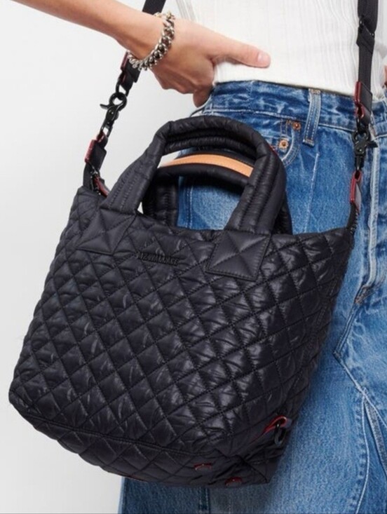 MZ Wallace Handbags - MZ Wallace Quilted Metro Black Tote Bag w/handles & Crossbody Strap